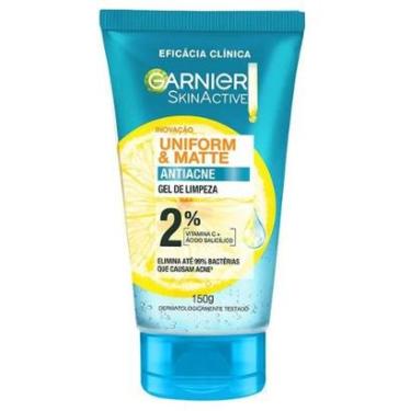 Imagem de Gel de Limpeza Facial Garnier Skin Uniform & Matte Antiacne 150g-Unissex