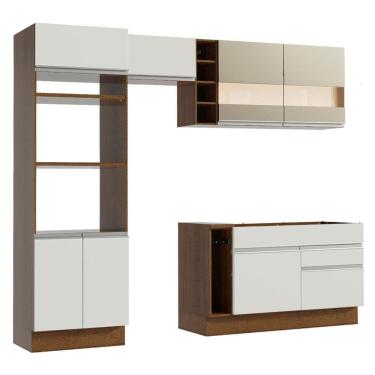 Imagem de Cozinha Jade com Armário e Balcão sem Tampo e Pia Madesa