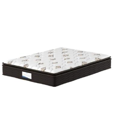 Imagem de Colchão Casal Molas Ensacadas Granville Pillow Top 138x188x28cm Marrom - Branco Probel Marrom-branco