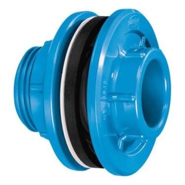Imagem de Adaptador P/ Caixa D'agua Flange Irrigação 50mm X 1.1/2 Azul - NoBrand