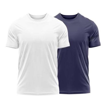Imagem de Kit 2 Camisetas Dry Uv Masculina Blusa Camisa Fitness Academia Basica Lisa-Masculino