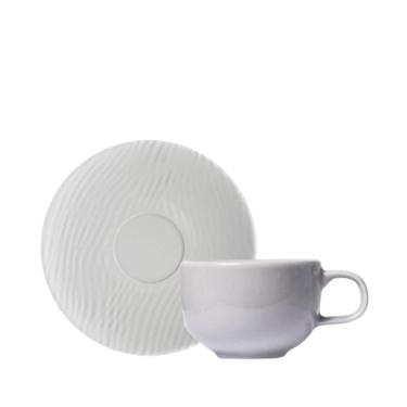 Imagem de Kit 06 Xícara Café com Pires Dunas Cinza Germer Porcelanas
