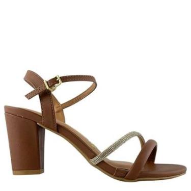 Imagem de Sandália Vizzano Feminina com Strass e Fivela Ajustável 62621034-Feminino