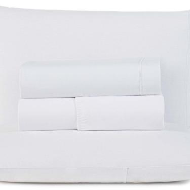 Imagem de Jogo De Cama Top Line Casal King 4 Peças 180 Fios 100% Poliéster - Branco