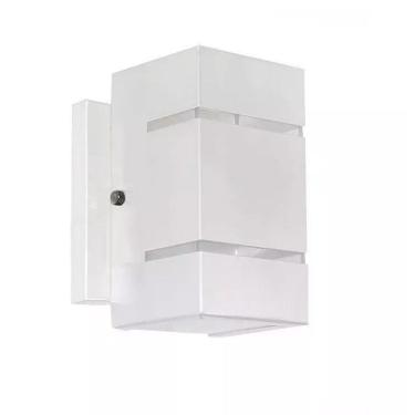 Imagem de Arandela Dois Fachos Frisos Efeito Uso Externo 1401 Branco