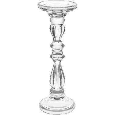 Imagem de CASTIÇAL DECORATIVO PORTA VELA HOME&CO VIDRO 28x10x10cm TRANSPARENTE