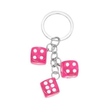 Imagem de Pingente De Metal Estilo Casino Unissex Com Dados Da Sorte, Chaveiro, 