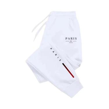 Imagem de Calças De Moletom Masculinas Com Estampa Paris, Joggers Urbanos De Alt