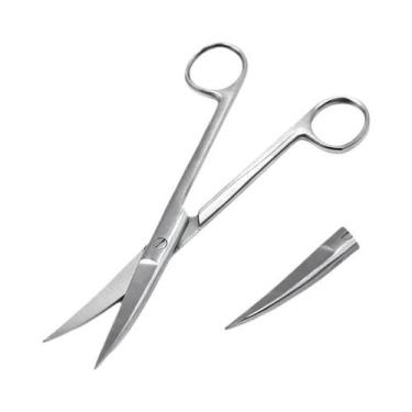 Imagem de Tesoura Cirúrgica Profissional De Aço Para Unhas, Sobrancelhas, Pelos 