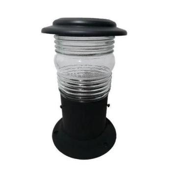 Imagem de Poste Balizador De Jardim 25Cm Termoplástico Preto P/Lampada - Nylux, 