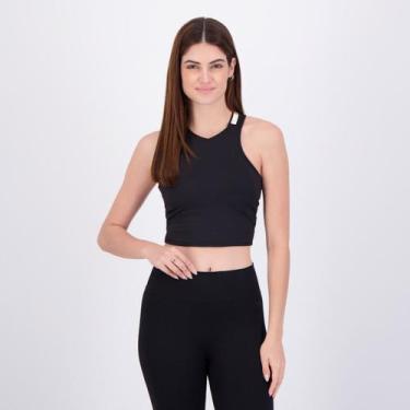 Imagem de Top Fila Match Ao Feminino Preto, M