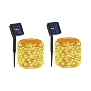 Imagem de Luzes De Fada Solares À Prova d'Água Para Exterior, Cordão De LED 7M 1