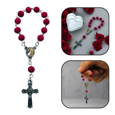 Imagem de Mini Terço Dezena Santa Teresinha do Menino Jesus Aroma de Rosas - FOR