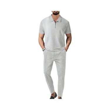 Imagem de Conjunto De Polo Esportivo Masculino De Verão Com Camisa De Manga Curt