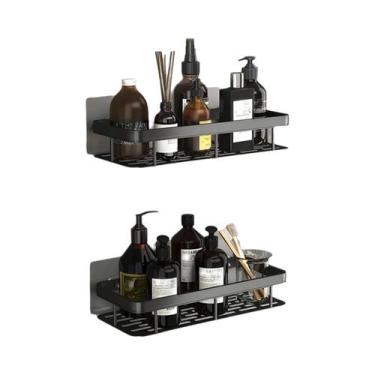 Imagem de Prateleira De Canto Para Banheiro Sem Furos, Suporte De Parede Para Ch