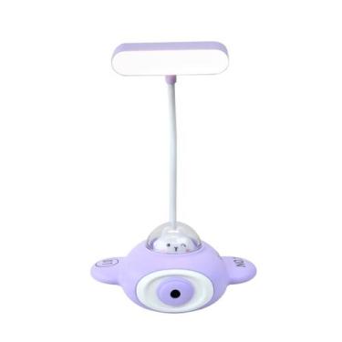 Imagem de Luminária de mesa divertida nave espacial usb - Amigold, Lilás