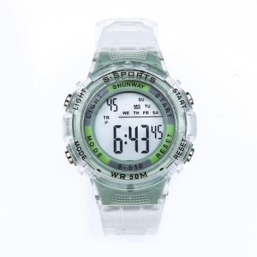 Imagem de Relógio  Digital Verde Transparente Esportivo - Tudo em Caixa