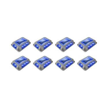 Imagem de Lâmpada Solar Azul Para Jardim, Decoração Externa, 8 Peças, Luz Solar 