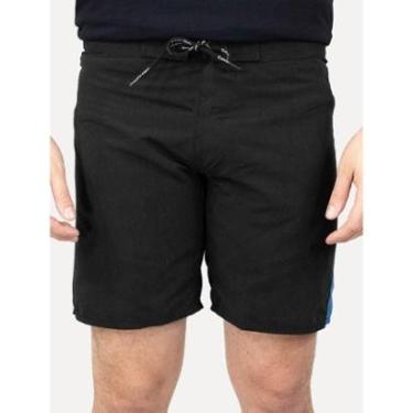 Imagem de Bermuda Calvin Klein Swimwear D'Água Side Blu Sash Preta-Masculino