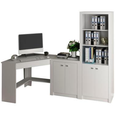 Imagem de Escrivaninha Armario E Balcao Para Escritorio Branco Me41x69x03x10 Tecno Mobili Branco