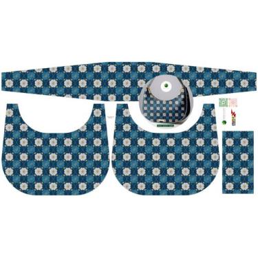 Imagem de Painel Bolsa Canoa Flores Azul - PX