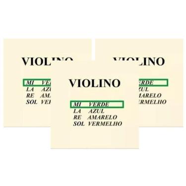Imagem de Kit 3 Cordas 1 Mi Violino 4 4 Mauro Calixto Tensão Média - MC101KIT, 1