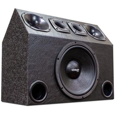 Imagem de Caixa Carro Som Automotivo Trio Sub 12 Pol 200w rms Driver Corneta Twe