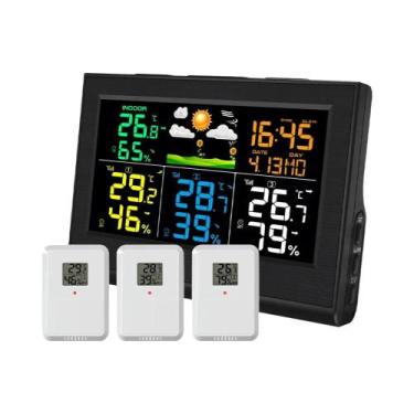 Imagem de Estação Meteorológica Sem Fio De 8 Canais Com 3 Sensores, Alcance De 1