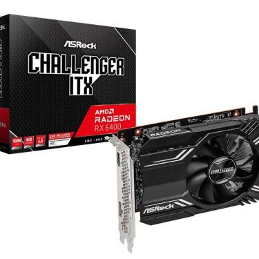Imagem de Placa de Vídeo Radeon RX 6400 Challenger ITX 4G 64 Bits para Jogos com Alto Desempenho em Formato Compacto Asrock