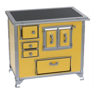 Imagem de Fogao a Lenha Venax GII n 2 Sec XVIII Premium Amarelo Gab, SAIDA DIREI