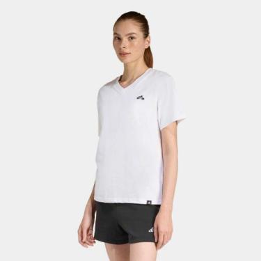 Imagem de Camiseta Adidas Slide Vneck Feminina, Branco, P