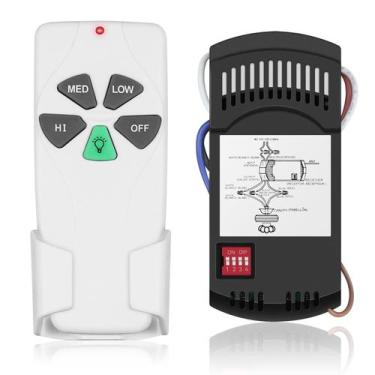 Imagem de Kit de controle remoto para ventilador de teto Prichor com dimmer de l