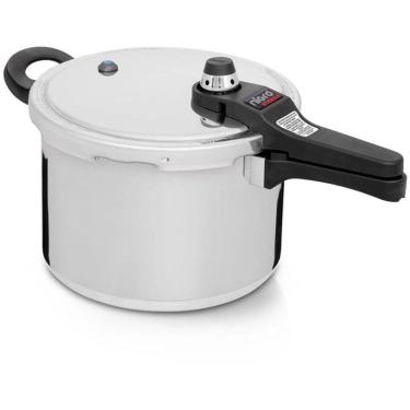 Imagem de Panela De Pressão Eterna Polida em Alumínio com 8 Litros - Nigro