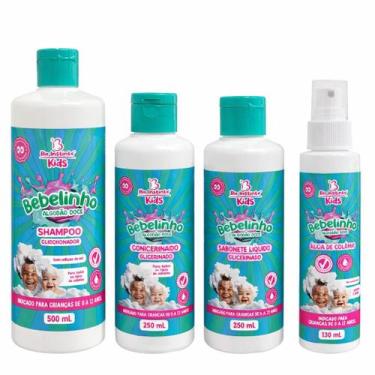 Imagem de Kit Bebelinho Infantil Completo Shampoo Condicionador Sabonete Líquido