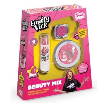 Imagem de Beauty Mix Emilly Vick Maquiagem Infantil Glitter Brincar - Brink Mode