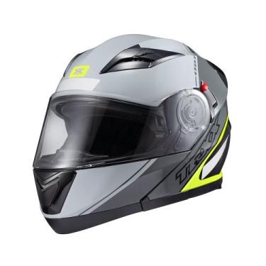 Imagem de Capacete Articulado Robocop Com Óculos Solar Texx Gladiator, CINZA E V