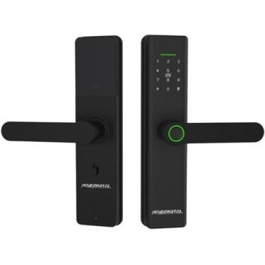 Imagem de Fechadura Inteligente Wifi Slim de Embutir Abertura Biometria Senha Ta