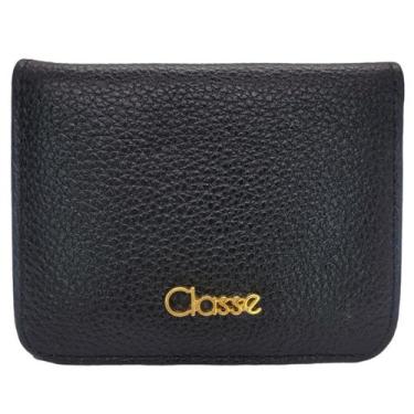 Imagem de Carteira Feminina Pequena Classe Couro Porta Cartão F040, Preto