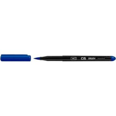 Imagem de Caneta Cis Hidrográfica Brush Azul Escuro Aquarelável, AZUL ESCURO