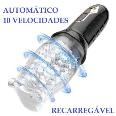 Imagem de Masturbador recarregavel com rotação cyclone 10 velocidade - GENERICA