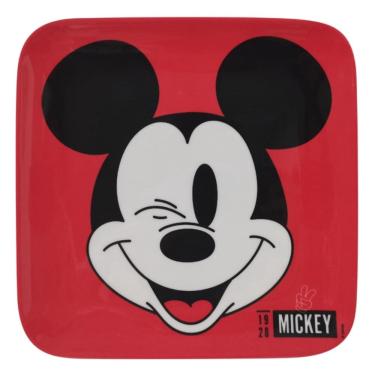 Imagem de Prato Melamina e Polipropileno 21cm Disney Mickey Infantil Resistente