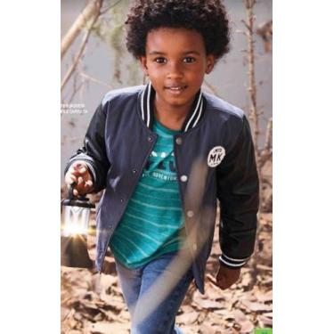 Imagem de Jaqueta College Infantil Menino Tecido Aveludado com Bolso - MalweeKid