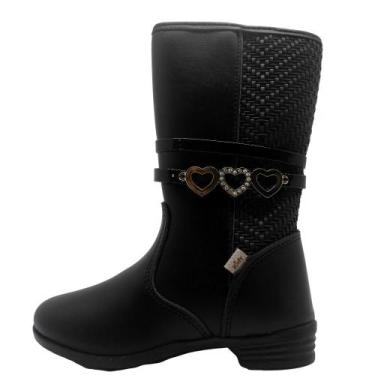 Imagem de Bota kidy infantil menina montaria 036-0032, Preto, 22