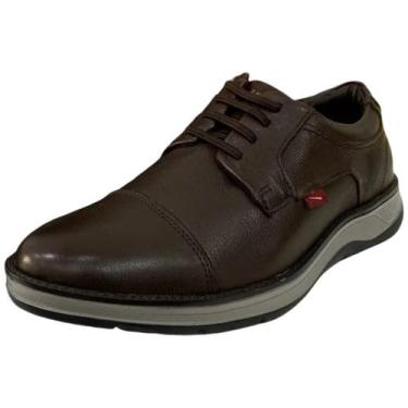 Imagem de Sapatenis Masculino Couro Elegante Moderno Fluence Ferracini, Tabaco, 