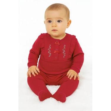 Imagem de Macacão Inverno Bebê Suedine - kiko, Vermelho, M
