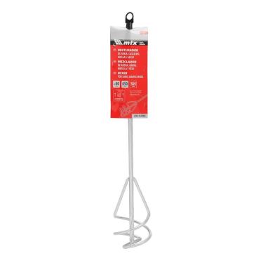Imagem de Misturador de Areia e Cascalho 80 X 450mm SDS Plus para Materiais Densos Aço Galvanizado Vermelho MTX