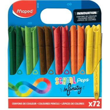 Imagem de Lapis de Cor colorpeps infinity school caixa com 72 cores 861605 - MAP