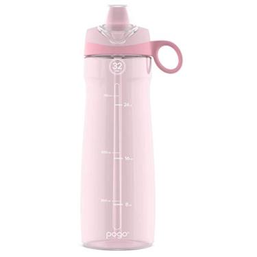 Imagem de Garrafa de plástico Pogo Tritan, com canudo, 945 ml, Pink Satin