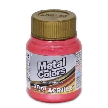 Imagem de Tinta P/Artesanato 37ml Metálica Vermelho 555 Tinta P/Artesanato 37ml 
