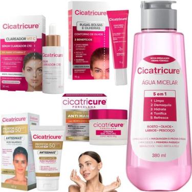 Imagem de Kit Cicatricure Protetor Solar Micelar Clareador Contorno